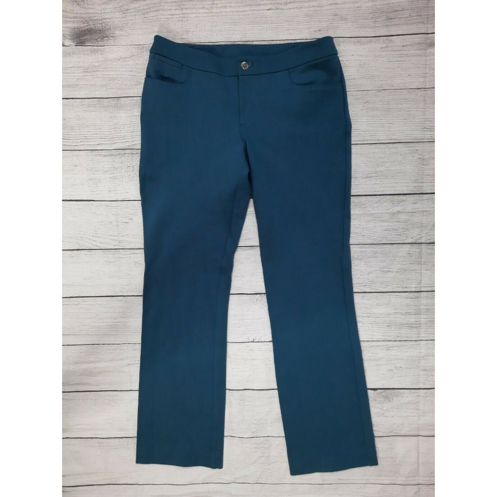 Anne Klein Size 6 Blue Dress Pants Women Wide Leg